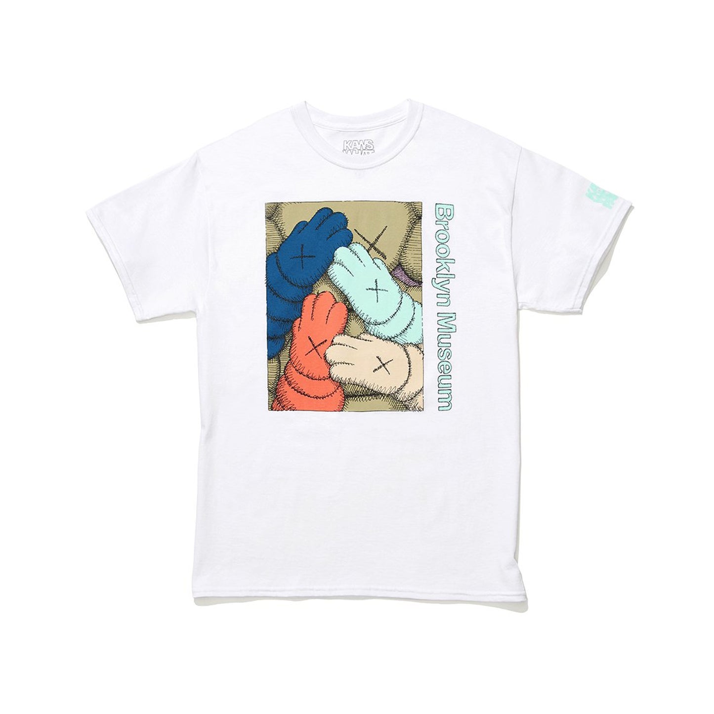 KAWS Brooklyn Museum URGE T-shirt White/Tan, Clothing- re:store-melbourne-Kaws