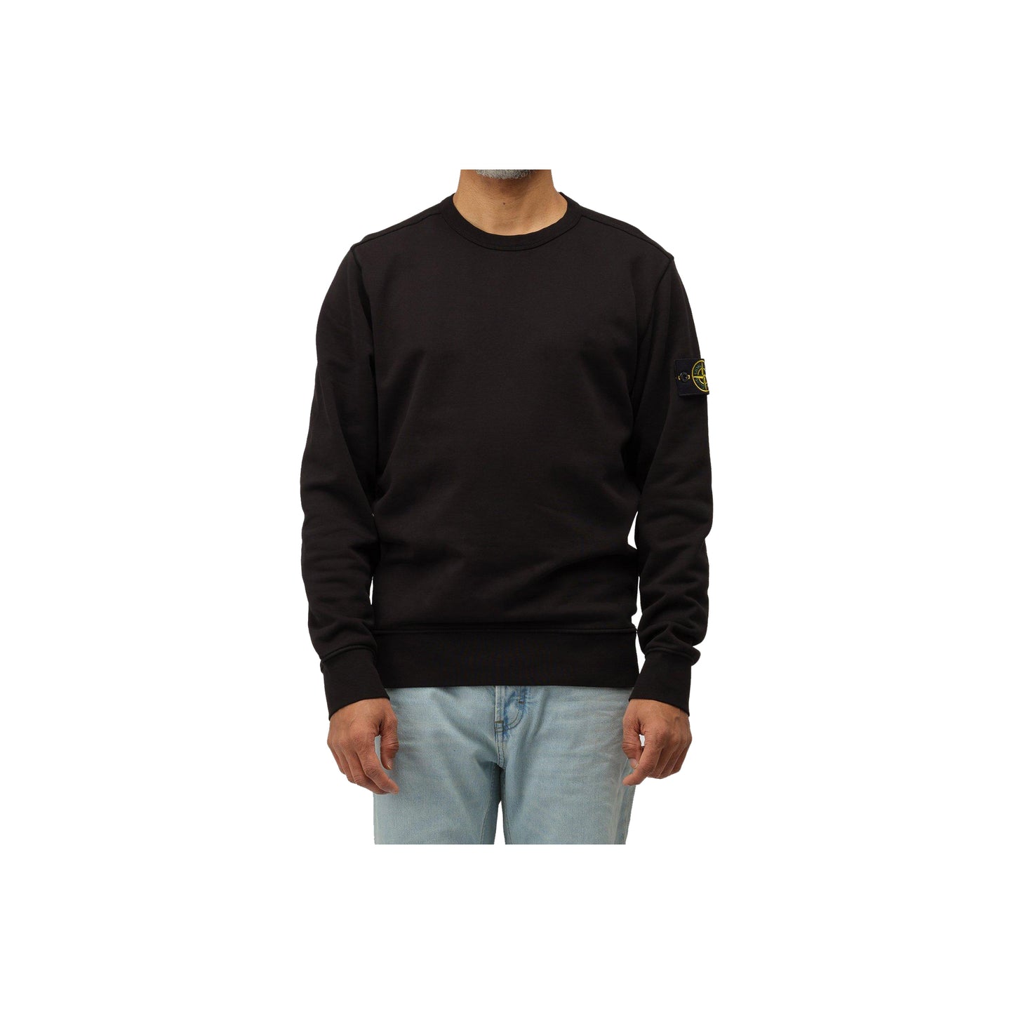 Stone Island Crewneck Sweatshirt - Black, Clothing- dollarflexclub