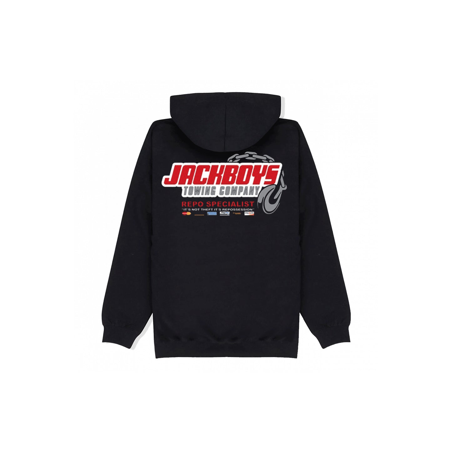 Travis Scott JACKBOYS Repo Hoodie Black, Clothing- dollarflexclub