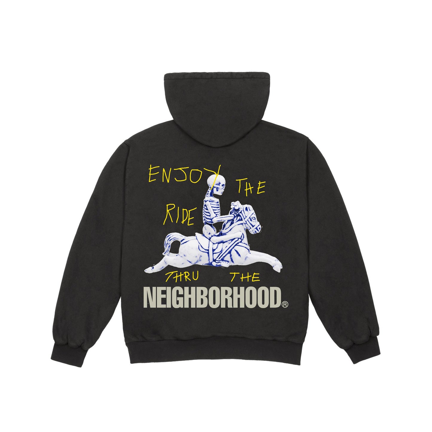 Travis Scott Cactus Jack x Neighborhood Carousel Zip Up Hoodie Black, Clothing- re:store-melbourne-Nike x Travis Scott