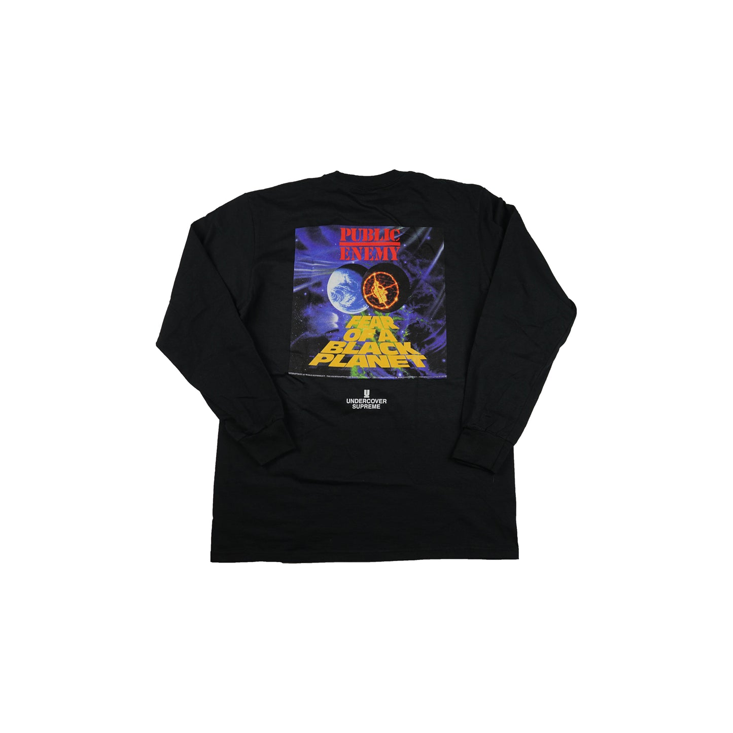Undercover x Public Enemy Fear of a Black Planet LS Shirt -Black, Clothing- dollarflexclub