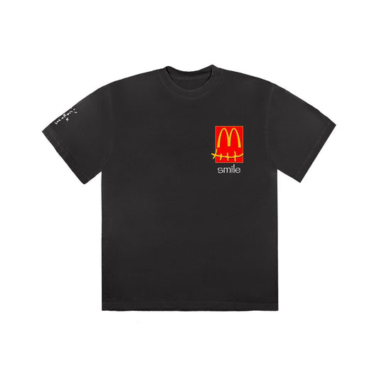 Travis Scott x McDonald's Smile T-Shirt Black, Clothing- re:store-melbourne-Travis Scott