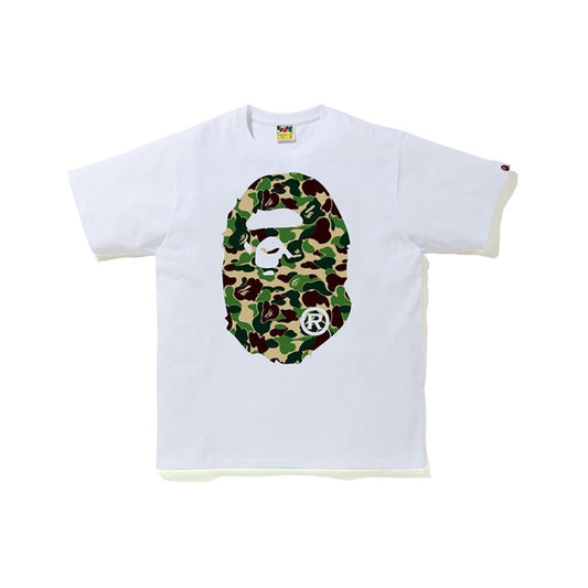 BAPE ABC Camo Big Ape Head Tee White/Green, Clothing- re:store-melbourne-Bape