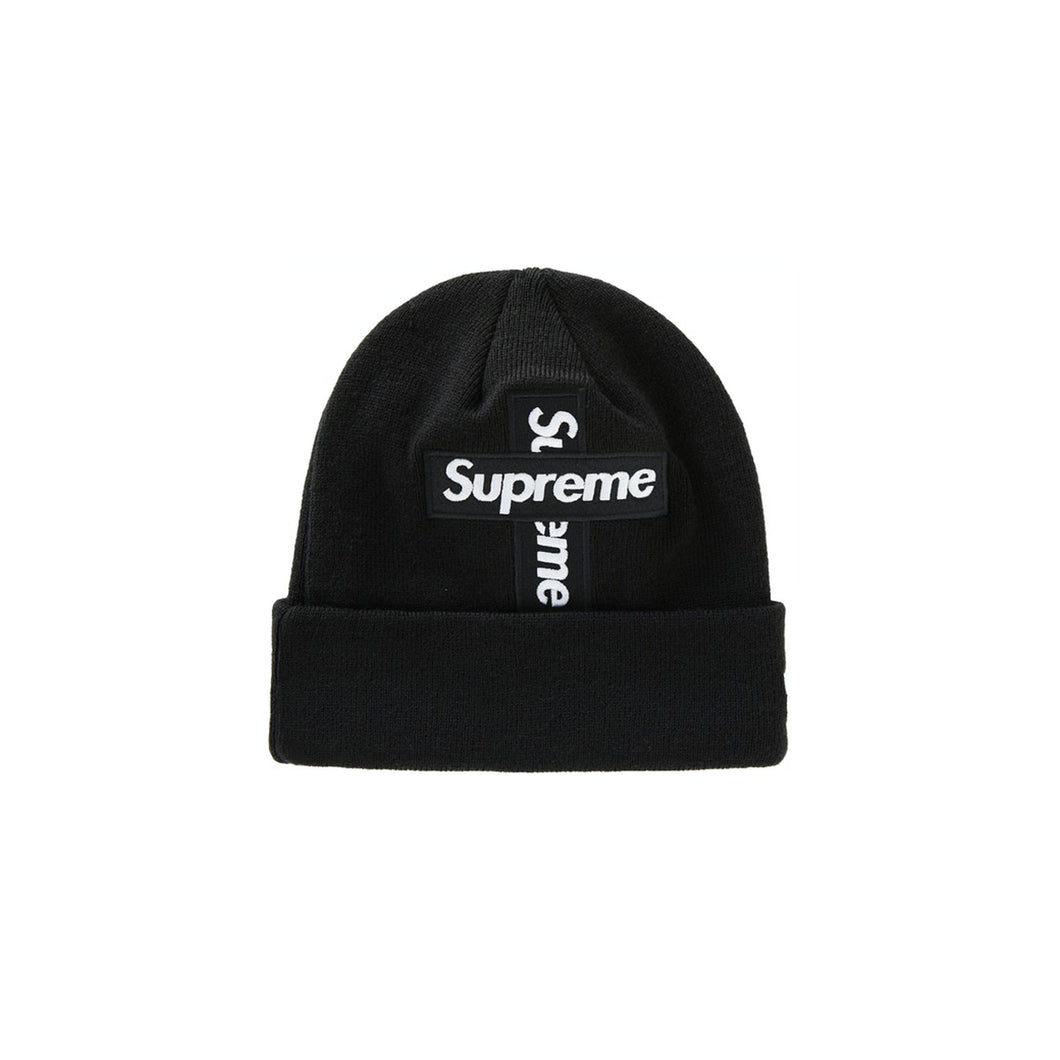 Supreme New Era Cross Box Logo Beanie Black, Accessories- re:store-melbourne-Supreme