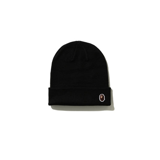 BAPE Ape Head One Point Knit Cap (FW20) Black, Accessories- re:store-melbourne-Bape