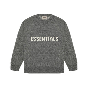 Fear of God Essentials Knit Sweater SS20 Grey Melange, Clothing- re:store-melbourne-Fear of God Essentials