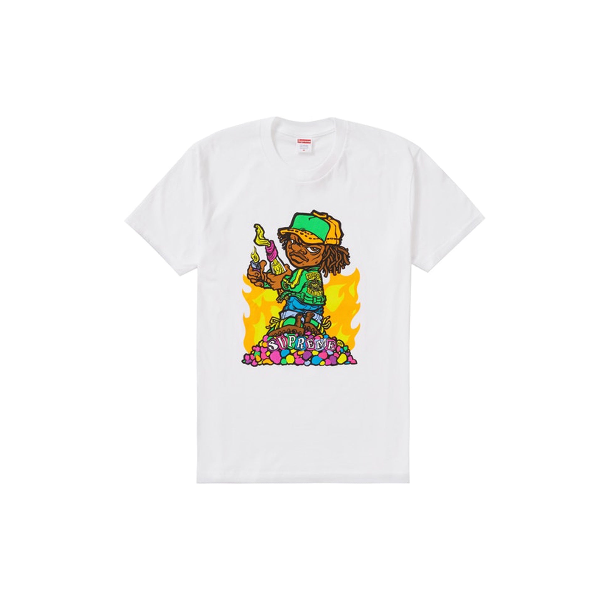 Supreme Molotov Kid Tee - White, Clothing- dollarflexclub