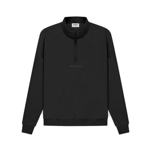 Fear of God Essentials Half Zip Sweater Black/Stretch Limo SS21, Clothing- re:store-melbourne-Fear of God Essentials