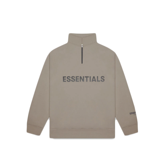 FEAR OF GOD ESSENTIALS Half Zip Pullover Sweater Cement, Clothing- re:store-melbourne-Fear of God Essentials