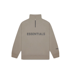 FEAR OF GOD ESSENTIALS Half Zip Pullover Sweater Cement, Clothing- re:store-melbourne-Fear of God Essentials
