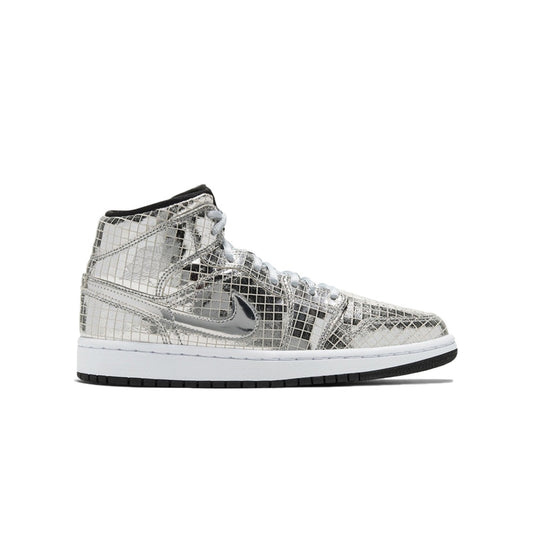 Jordan 1 Mid SE Disco Metallic Silver (W), Shoe- dollarflexclub