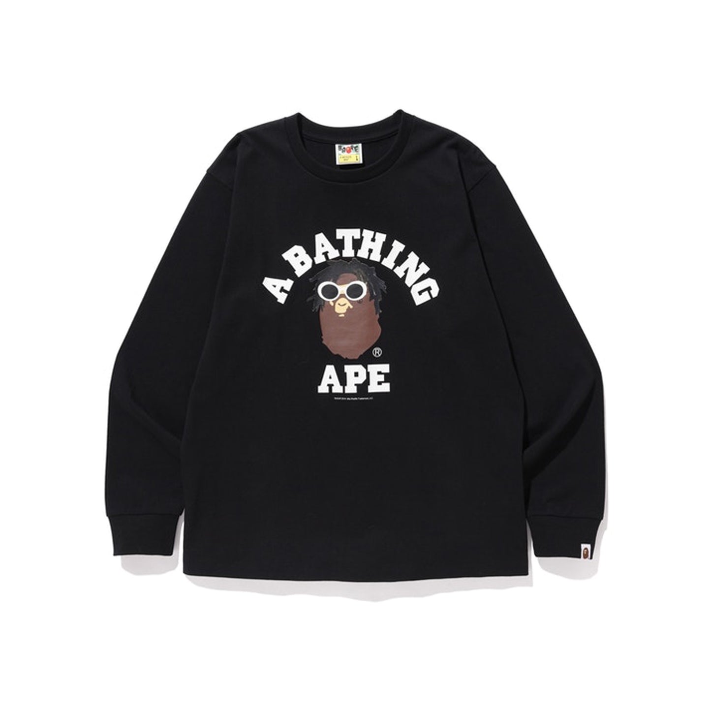 BAPE Wiz Khalifa Shark College L/S Tee Black, Clothing- re:store-melbourne-Bape