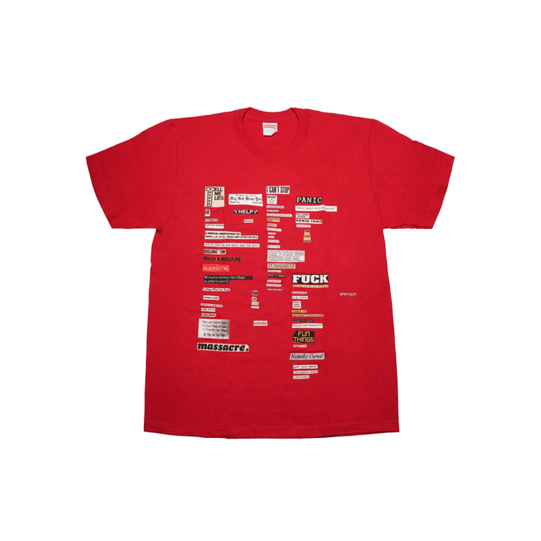 Supreme Cut Outs Tee - Red, Clothing- dollarflexclub
