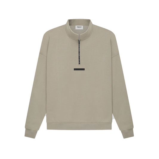 Fear of God Essentials Half Zip Sweater Moss/Goat SS21, Clothing- re:store-melbourne-Fear of God Essentials