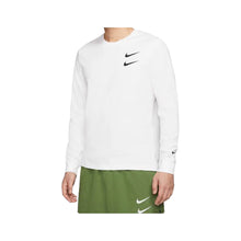 Load image into Gallery viewer, Nike L/S Swoosh T-Shirt-White, Clothing- dollarflexclub
