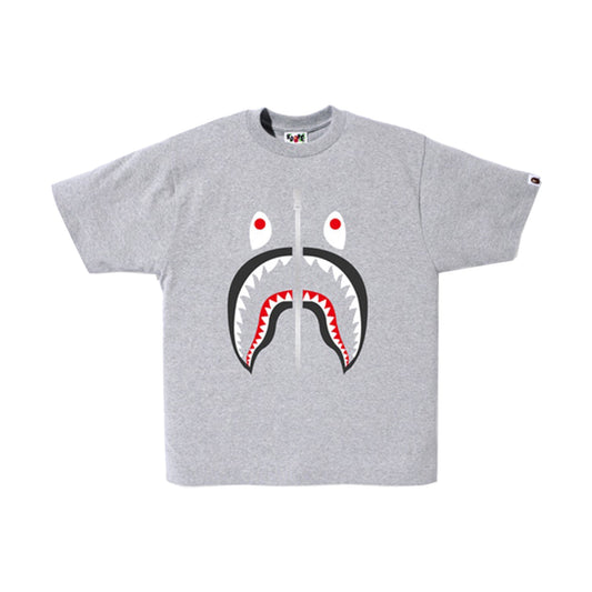 Bape Shark Tee-Grey, Clothing- dollarflexclub