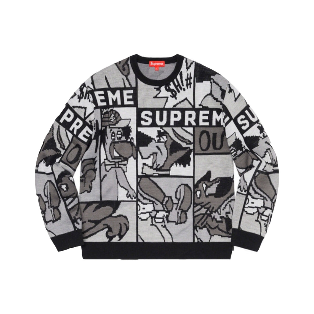 Supreme Cartoon Sweater Black, Clothing- re:store-melbourne-Supreme