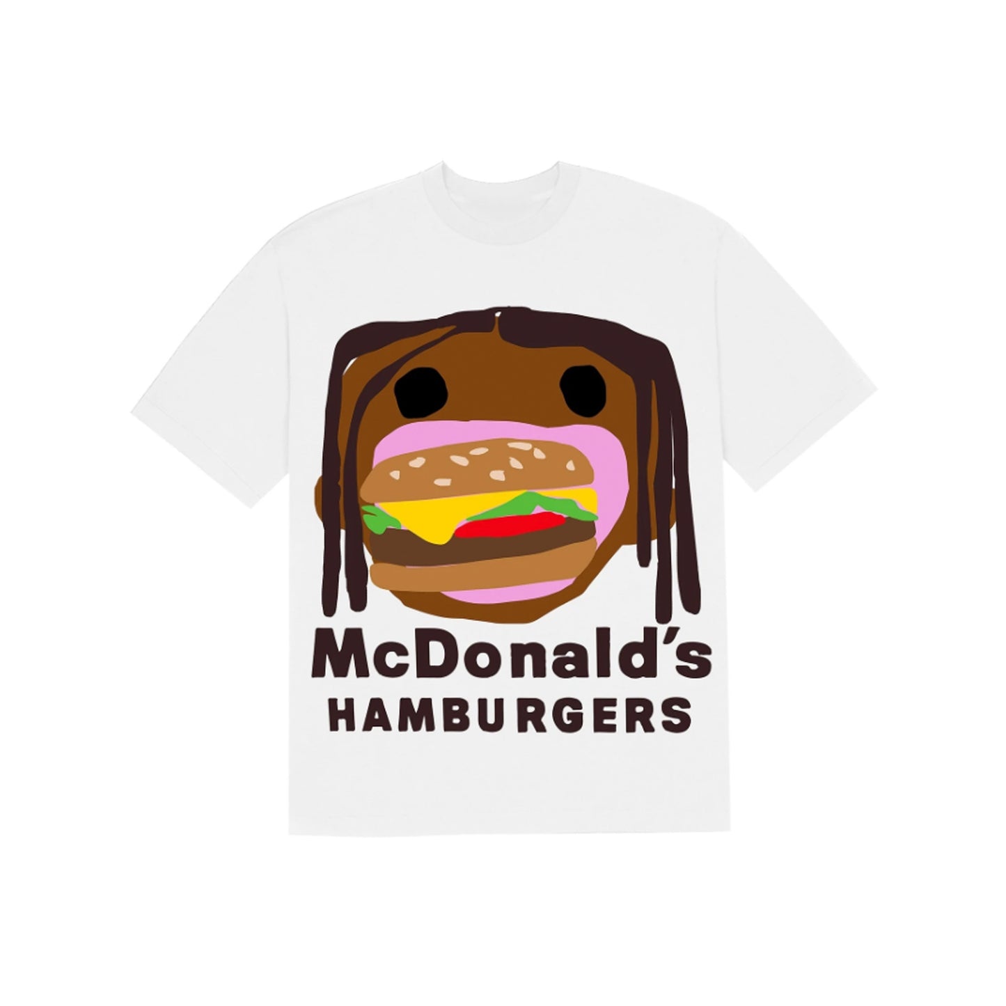 Travis Scott x CPFM 4 CJ Burger Mouth T-Shirt White, Clothing- re:store-melbourne-Travis Scott x CPFM