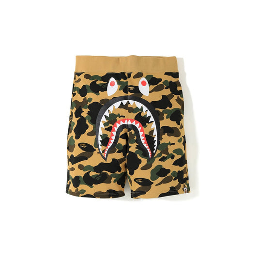 BAPE 1st Camo Shark Sweat Shorts Yellow, Clothing- re:store-melbourne-Bape