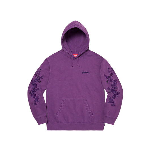 Supreme Dragon Overdyed Hooded Sweatshirt Bright Purple, Clothing- re:store-melbourne-Supreme