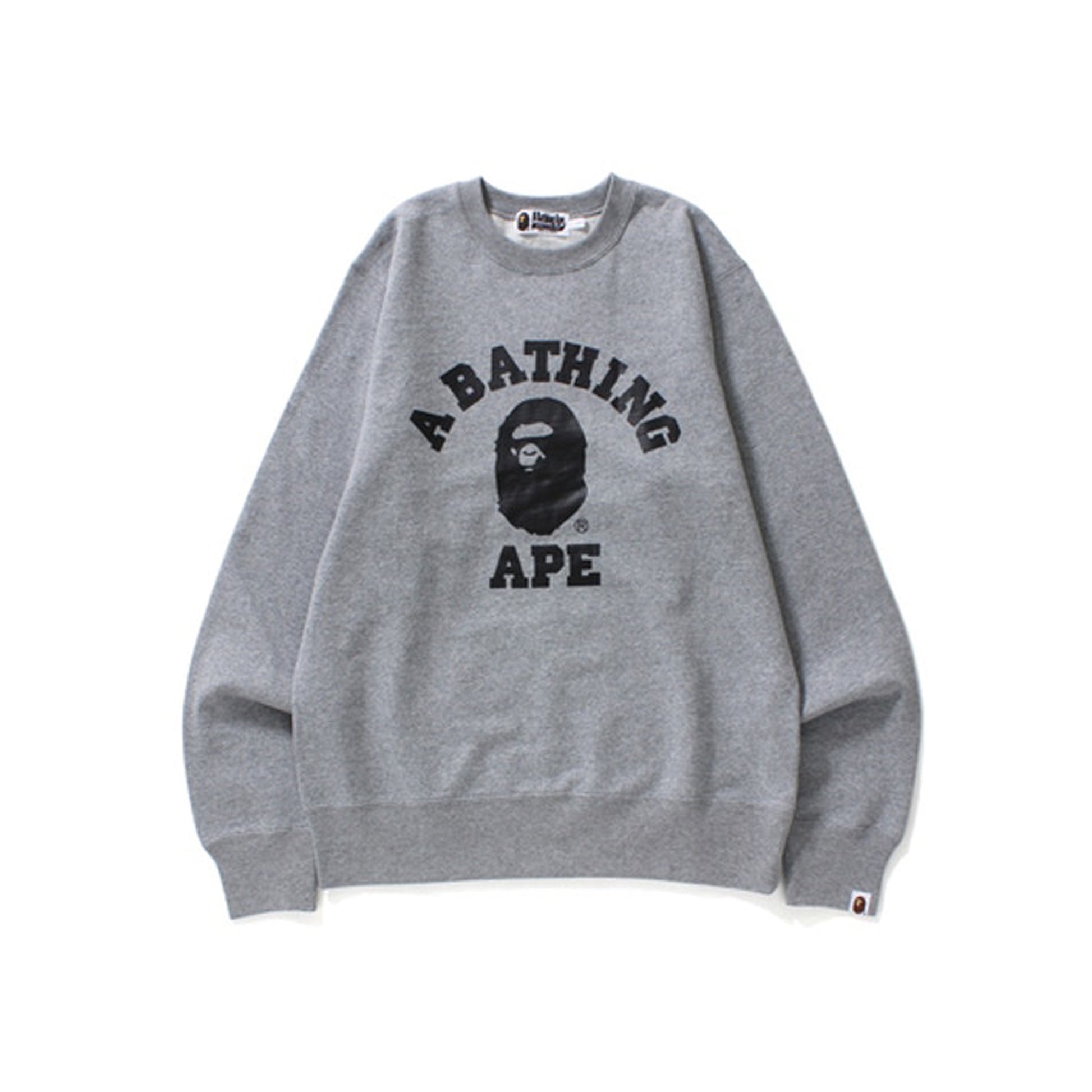 BAPE College Crewneck Gray, Clothing- re:store-melbourne-Bape