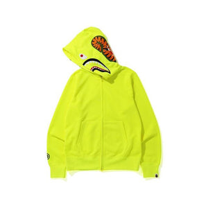 BAPE Neon Shark Full Zip Hoodie Yellow, Clothing- re:store-melbourne-Bape