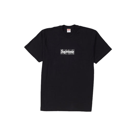 Supreme Bandana Box Logo Tee -Black, Clothing- dollarflexclub