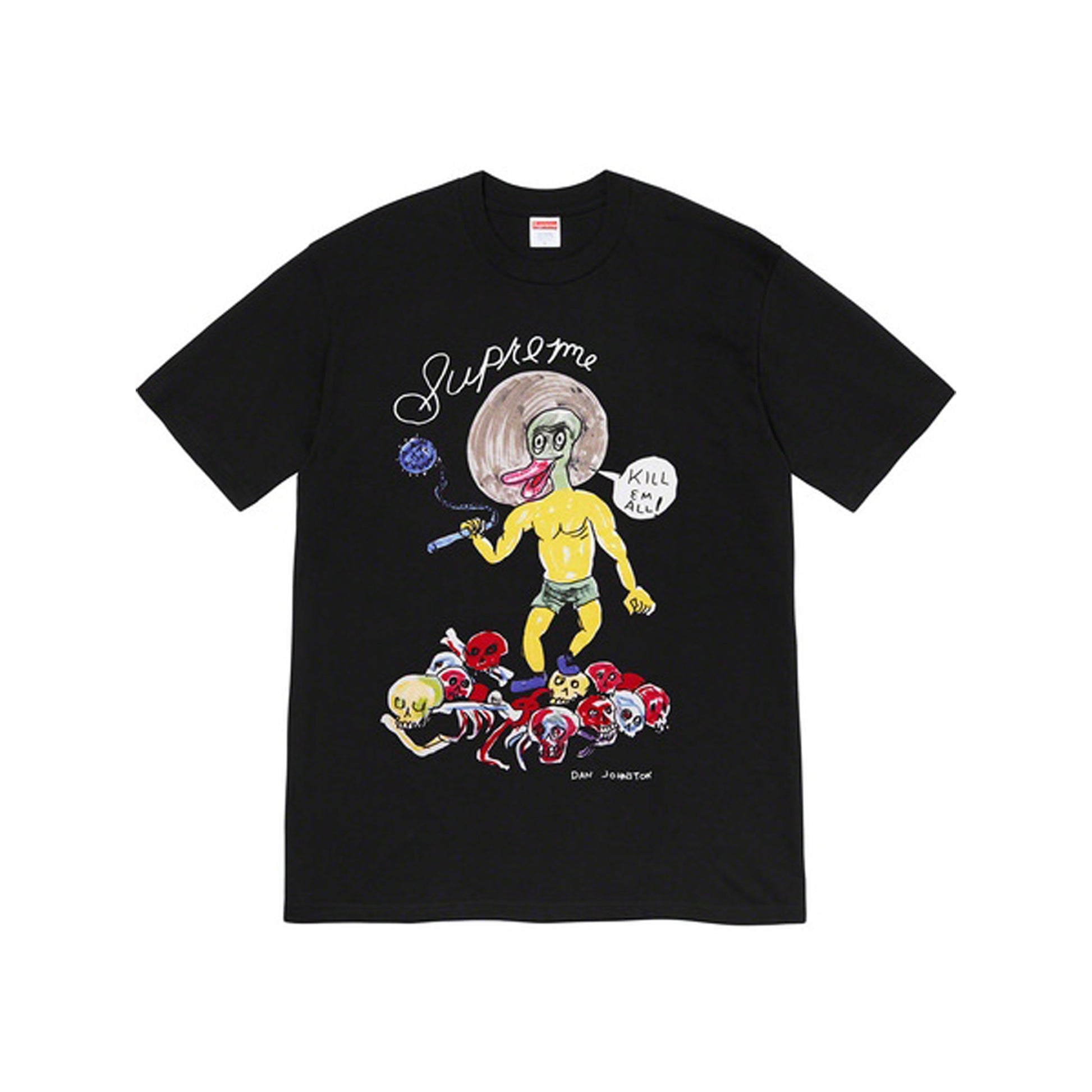 Supreme Daniel Johnston Kill Em All Tee Black, Clothing- re:store-melbourne-Supreme