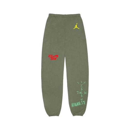 Travis Scott x Nike Jordan Cactus Jack Highest Sweatpant -Olive, Clothing- dollarflexclub