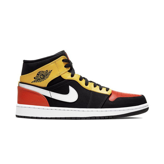 Jordan 1 Mid Black Amarillo Orange, Shoe- re:store-melbourne-Nike Jordan