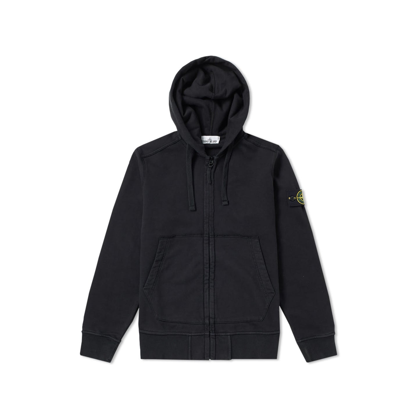 Stone Island Sweatshirt Zip Up Hoodie - Black, Clothing- re:store-melbourne-Stone Island