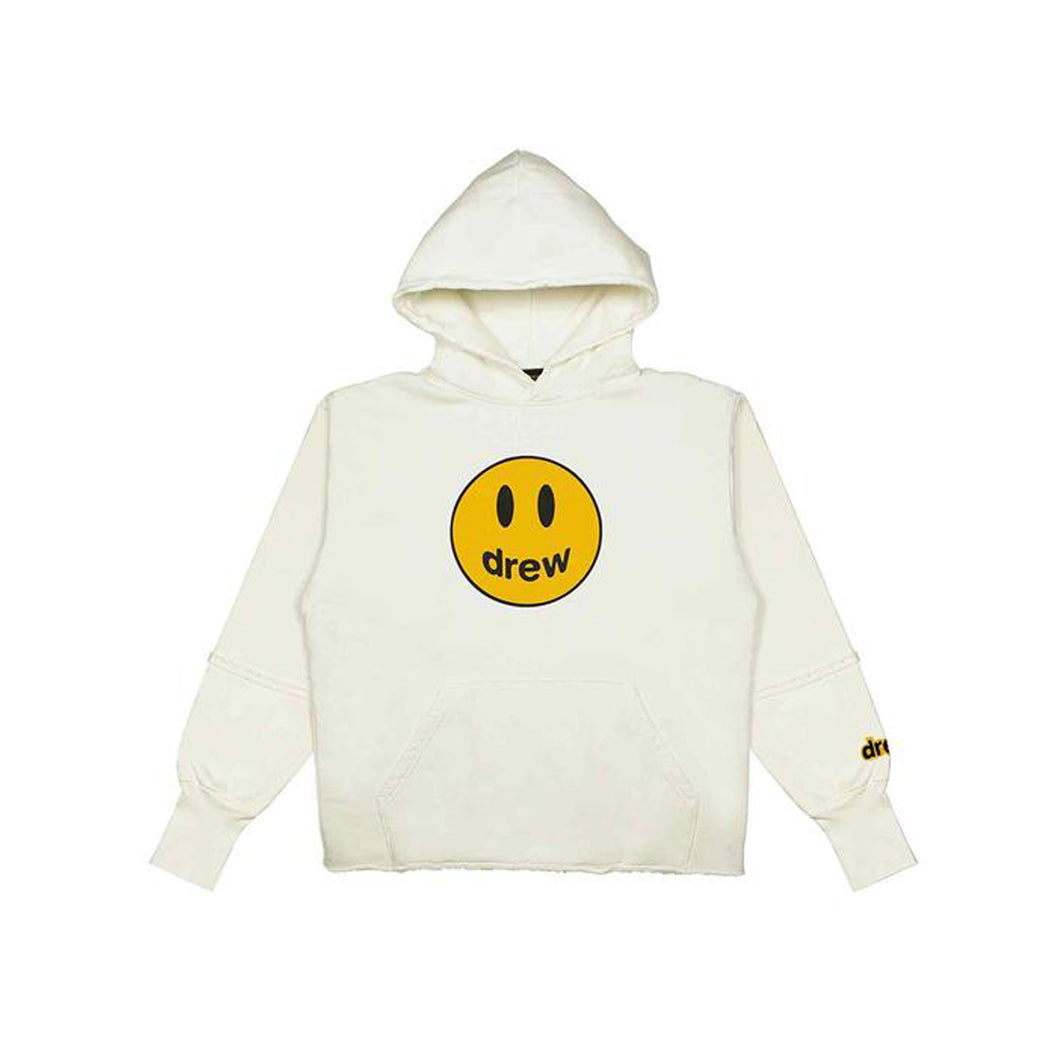 Justin Bieber x Drew House Mascot Deconstructed Hoodie Off White, Clothing- re:store-melbourne-Drew House
