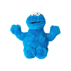 KAWS Sesame Street Uniqlo Cookie Monster Plush Toy Blue, Collectibles- dollarflexclub