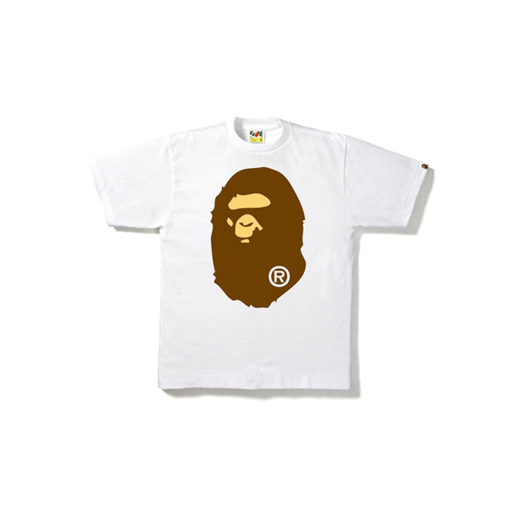 Bape Big Ape Head Tee-White, Clothing- dollarflexclub