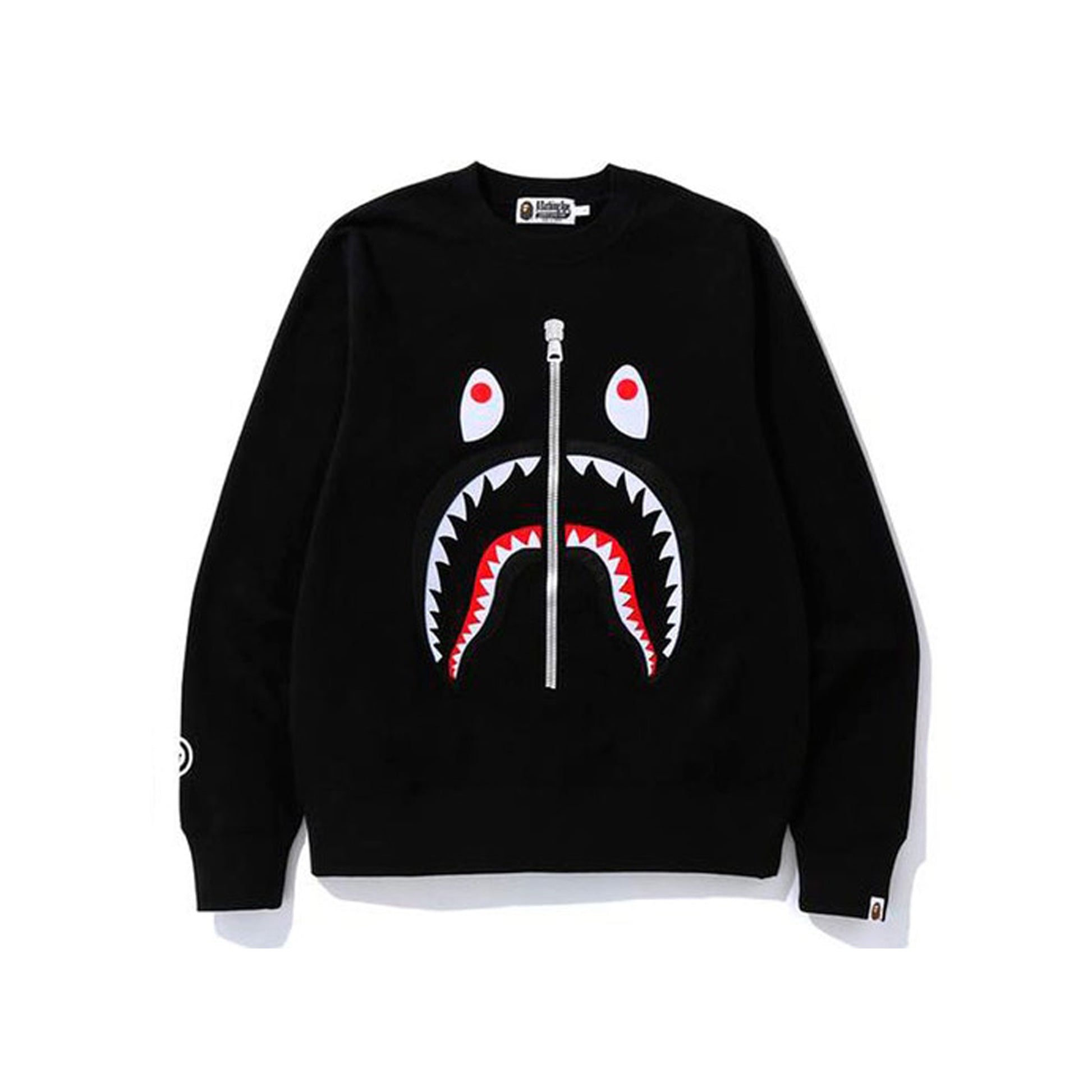 BAPE Felt Shark Crewneck Black, Clothing- re:store-melbourne-Bape