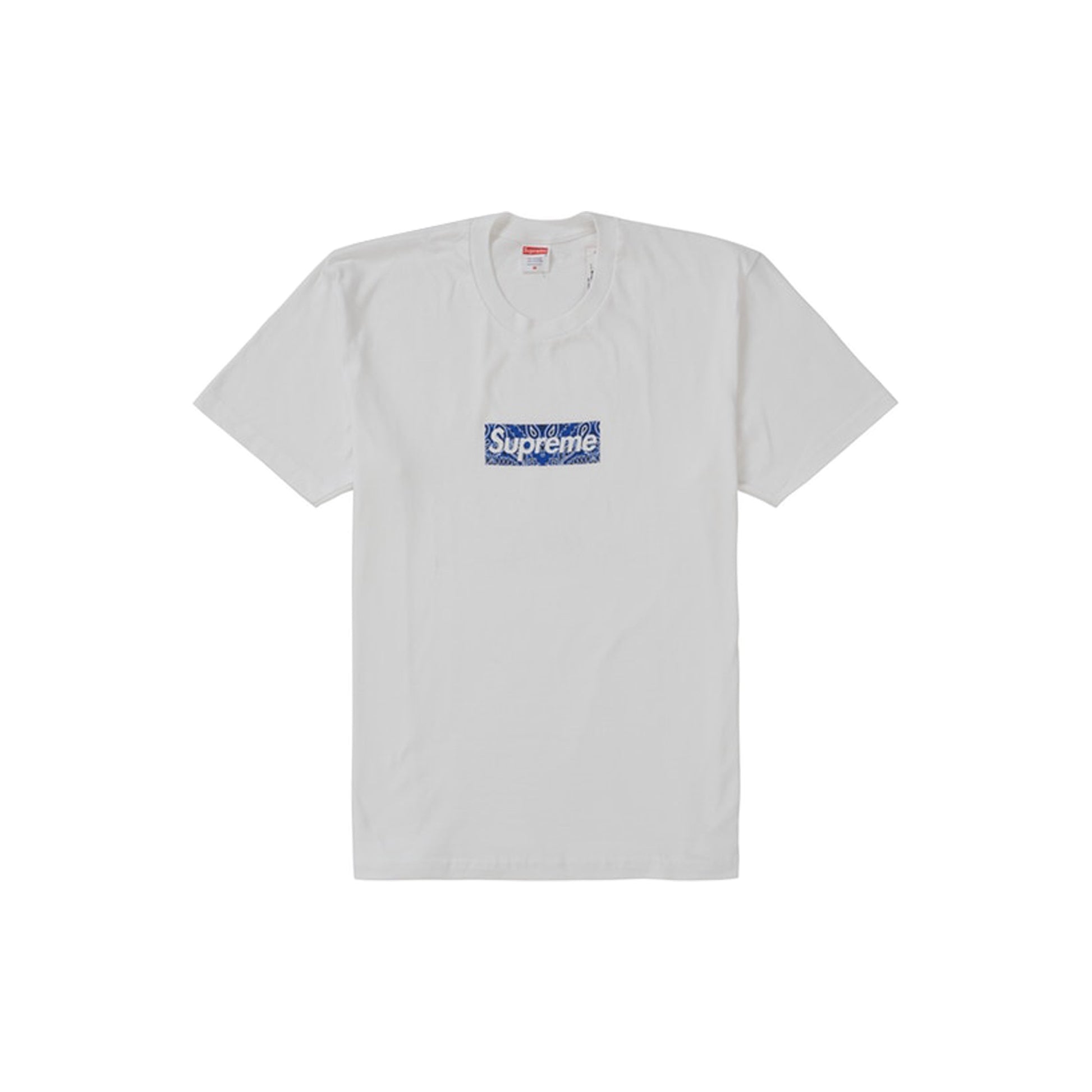 Supreme Bandana Box Logo Tee -White, Clothing- dollarflexclub