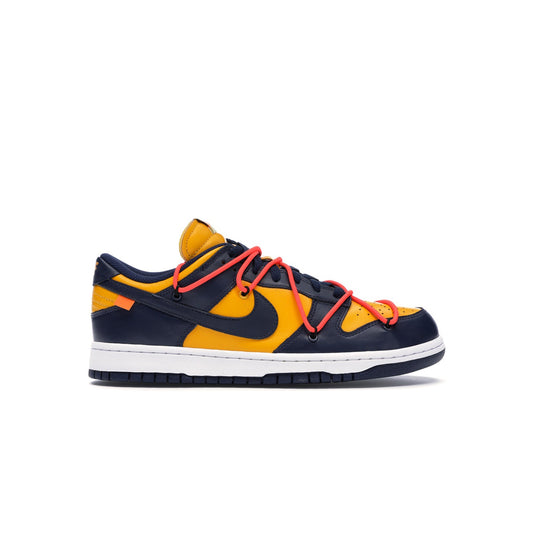 Nike x Off-White Dunk Low University Gold Midnight Navy, Shoe- dollarflexclub