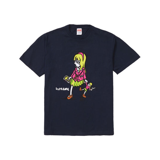 Suzie Switchblade Tee - Navy, Clothing- dollarflexclub