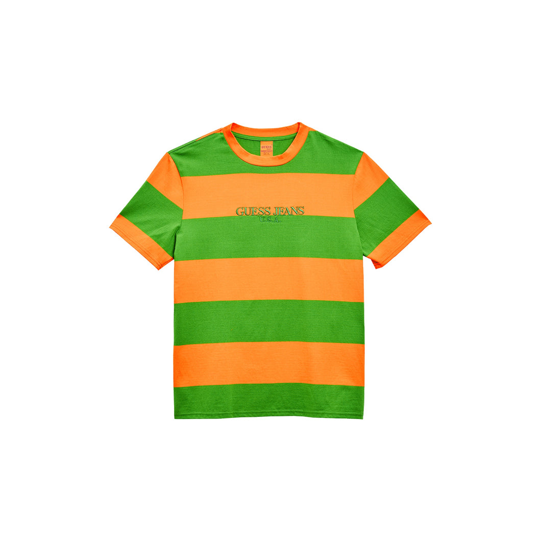 Guess Farmer Market Stripe Orange & Green, Clothing- dollarflexclub