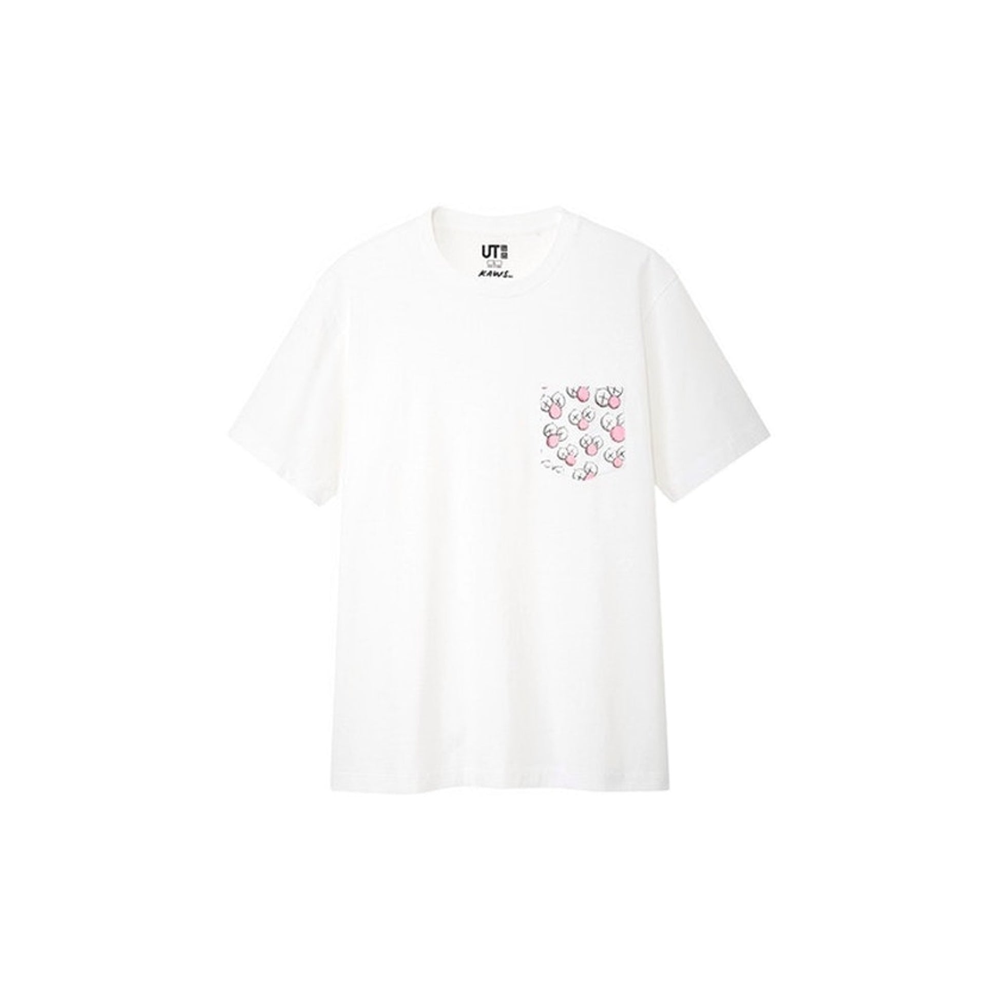 KAWS x Uniqlo BFF Pocket Tee - White, Clothing- dollarflexclub