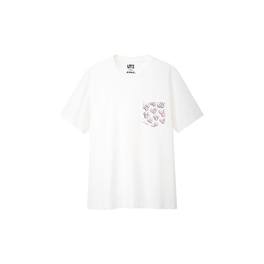 KAWS x Uniqlo BFF Pocket Tee - White, Clothing- dollarflexclub