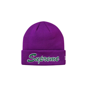 Supreme New Era Script Beanie (FW18) Purple, Accessories- re:store-melbourne-Supreme