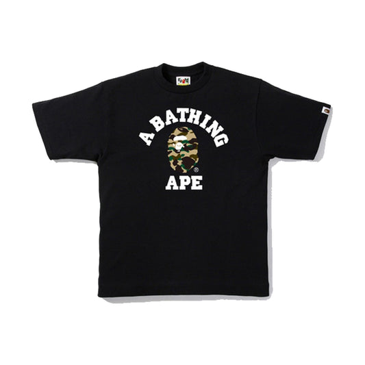 BAPE 1st Camo College T-Shirt Black/Yellow, Clothing- re:store-melbourne-Bape