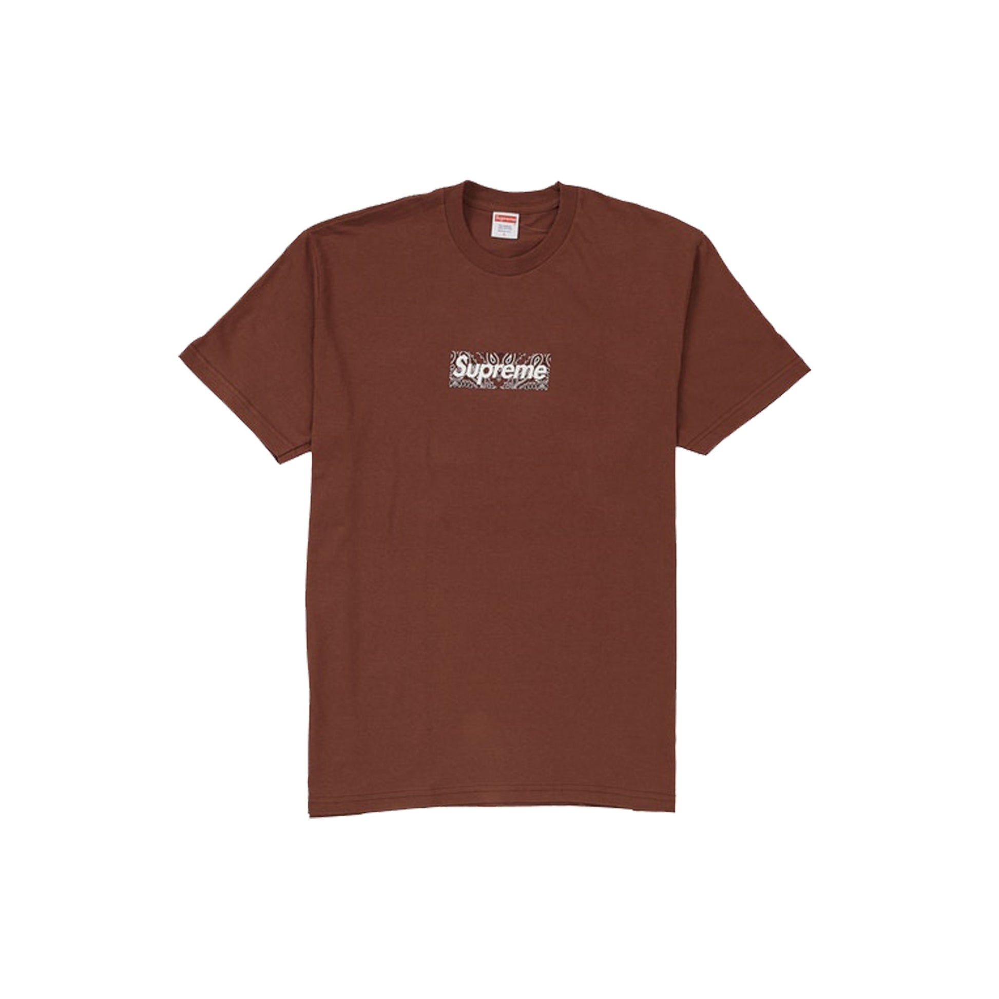 Supreme Bandana Box Logo Tee -Brown, Clothing- dollarflexclub