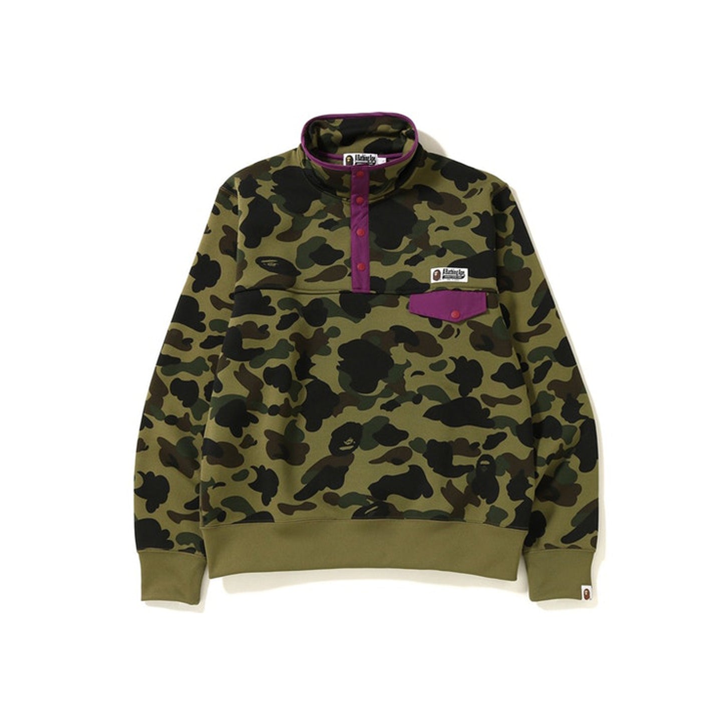 BAPE 1st Camo Wide Sweater Green, Clothing- re:store-melbourne-Bape