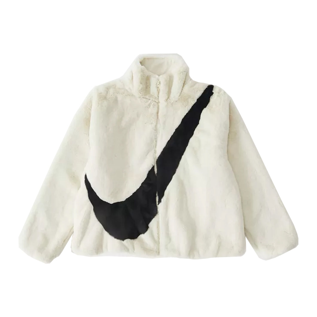 Nike Faux Fur Jacket - White, Clothing- re:store-melbourne-Nike