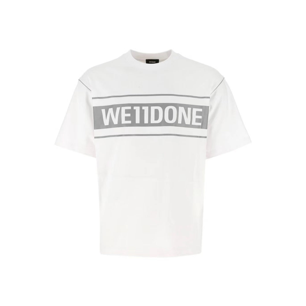 We11done Reflective Logo T-Shirt White, Clothing- re:store-melbourne-We11done