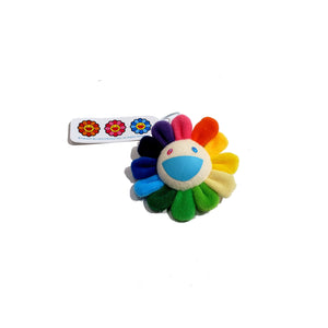 Takashi Murakami Flower Plush Pin Rainbow/White, Collectibles- dollarflexclub