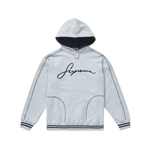 Supreme Contrast Embroidered Hoodie Ice, Clothing- dollarflexclub
