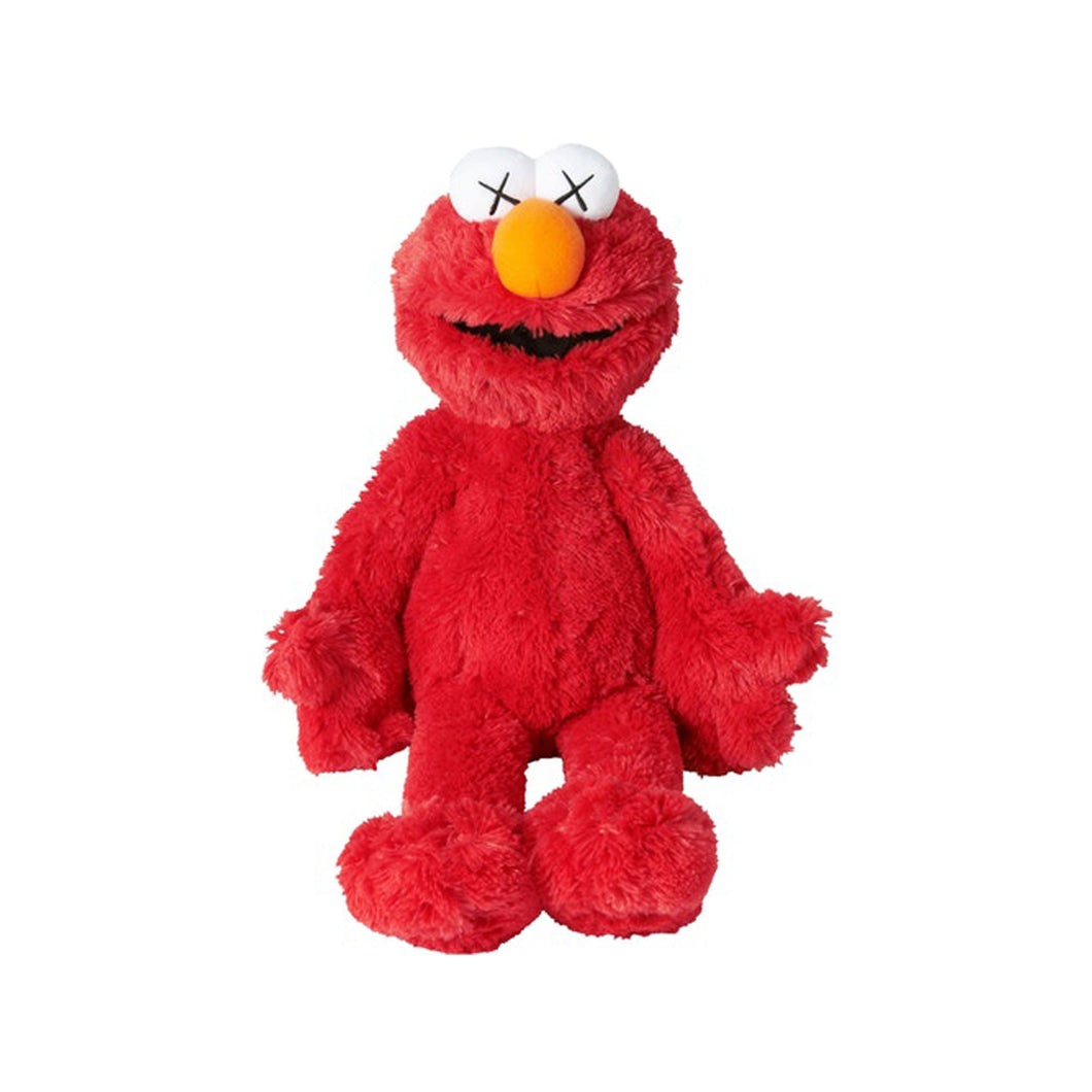 KAWS Sesame Street Uniqlo Elmo Plush Toy Red, Collectibles- dollarflexclub